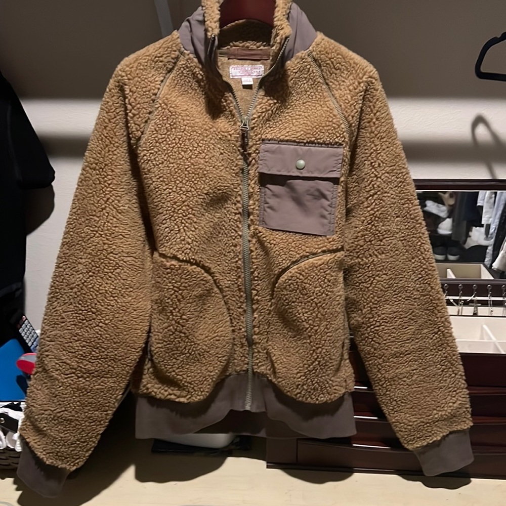 J. Crew Wallace and Barnes Sherpa brown jacket